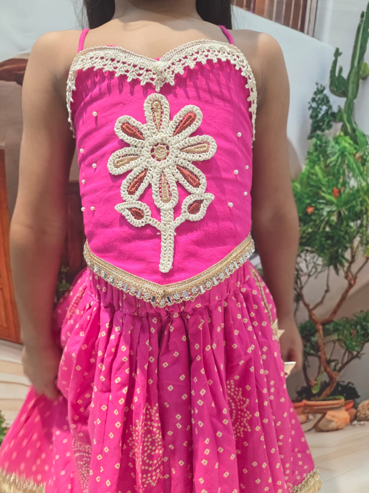 Pink Designer Chaniya Choli for Girls | Premium Cotton Lehenga Choli | Festive & Navratri Wear (1–14 Years)