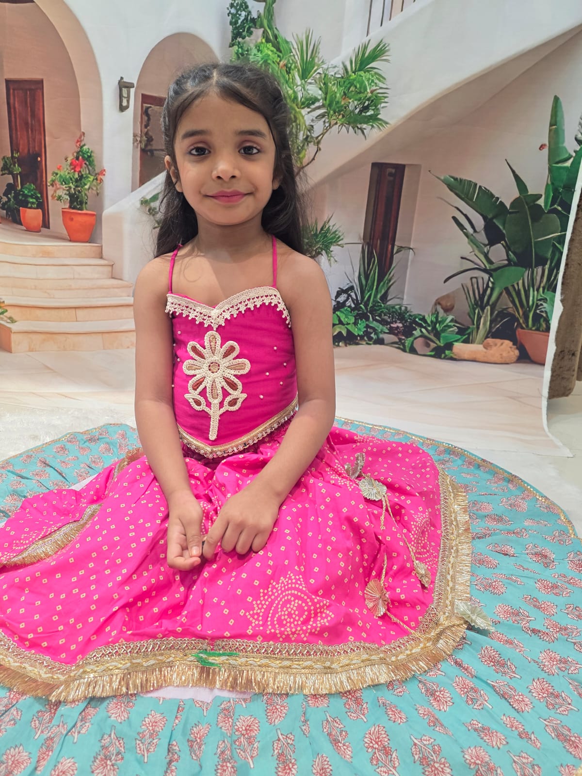 Pink Designer Chaniya Choli for Girls | Premium Cotton Lehenga Choli | Festive & Navratri Wear (1–14 Years)